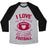 Virgin Teez  Baseball Tee Unisex Tri-Blend Baseball Tee / small / Athletic Gray / Black I LOVE MY BOYFRIEND ALMOST AS MUCH AS I LOVE FOOTBALL UNISEX TRI-BLEND BASEBALL TEE