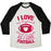 Virgin Teez  Baseball Tee Unisex Tri-Blend Baseball Tee / small / Oatmeal / Black I LOVE MY BOYFRIEND ALMOST AS MUCH AS I LOVE FOOTBALL UNISEX TRI-BLEND BASEBALL TEE