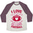 Virgin Teez  Baseball Tee Unisex Tri-Blend Baseball Tee / small / Oatmeal / Maroon I LOVE MY BOYFRIEND ALMOST AS MUCH AS I LOVE FOOTBALL UNISEX TRI-BLEND BASEBALL TEE