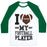 Virgin Teez  Baseball Tee Unisex Classic Baseball Tee / x-small / White/Dark Green I LOVE MY FOOTBALL PLAYER UNISEX CLASSIC BASEBALL TEE