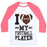 Virgin Teez  Baseball Tee Unisex Classic Baseball Tee / x-small / White/Neon Pink I LOVE MY FOOTBALL PLAYER UNISEX CLASSIC BASEBALL TEE