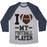 Virgin Teez  Baseball Tee Unisex Tri-Blend Baseball Tee / small / Athletic Gray / Navy I LOVE MY FOOTBALL PLAYER UNISEX TRI-BLEND BASEBALL TEE
