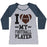 Virgin Teez  Baseball Tee Women's Tri-Blend Baseball Tee / small / Athletic Gray / Navy I LOVE MY FOOTBALL PLAYER WOMEN'S TRI-BLEND BASEBALL TEE