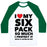 Virgin Teez  Baseball Tee Unisex Classic Baseball Tee / x-small / White/Dark Green I LOVE MY SIX PACK UNISEX CLASSIC BASEBALL TEE