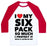 Virgin Teez  Baseball Tee Unisex Classic Baseball Tee / x-small / White/Red I LOVE MY SIX PACK UNISEX CLASSIC BASEBALL TEE