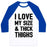 Virgin Teez  Baseball Tee Unisex Classic Baseball Tee / x-small / White/Blue I LOVE MY SIZE & THICK THIGHS (CMYK) UNISEX CLASSIC BASEBALL TEE