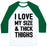 Virgin Teez  Baseball Tee Unisex Classic Baseball Tee / x-small / White/Dark Green I LOVE MY SIZE & THICK THIGHS (CMYK) UNISEX CLASSIC BASEBALL TEE