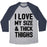 Virgin Teez  Baseball Tee Unisex Tri-Blend Baseball Tee / small / Athletic Gray / Navy I LOVE MY SIZE & THICK THIGHS (CMYK) UNISEX TRI-BLEND BASEBALL TEE