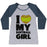 Virgin Teez  Baseball Tee Women's Tri-Blend Baseball Tee / small / Athletic Gray / Navy I LOVE MY SOFTBALL GIRL (BASEBALL SHIRT) WOMEN'S TRI-BLEND BASEBALL TEE