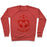 Virgin Teez  Pullover Crewneck Sweatshirt / x-small / Heathered Red I LOVE NETHERLANDS (SOCCER) CREWNECK SWEATSHIRT