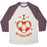 Virgin Teez  Baseball Tee Unisex Tri-Blend Baseball Tee / small / Oatmeal / Maroon I LOVE NETHERLANDS (SOCCER) UNISEX TRI-BLEND BASEBALL TEE