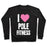 Virgin Teez  Pullover Crewneck Sweatshirt / x-small / Black I LOVE POLE FITNESS CREWNECK SWEATSHIRT