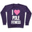 Virgin Teez  Pullover Crewneck Sweatshirt / x-small / Purple I LOVE POLE FITNESS CREWNECK SWEATSHIRT