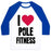 Virgin Teez  Baseball Tee Unisex Classic Baseball Tee / x-small / White/Blue I LOVE POLE FITNESS UNISEX CLASSIC BASEBALL TEE
