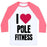 Virgin Teez  Baseball Tee Unisex Classic Baseball Tee / x-small / White/Neon Pink I LOVE POLE FITNESS UNISEX CLASSIC BASEBALL TEE