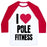 Virgin Teez  Baseball Tee Unisex Classic Baseball Tee / x-small / White/Red I LOVE POLE FITNESS UNISEX CLASSIC BASEBALL TEE