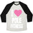 Virgin Teez  Baseball Tee Unisex Tri-Blend Baseball Tee / small / Oatmeal / Black I LOVE POLE FITNESS UNISEX TRI-BLEND BASEBALL TEE