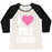 Virgin Teez  Baseball Tee Women's Tri-Blend Baseball Tee / small / Oatmeal / Black I LOVE POLE FITNESS WOMEN'S TRI-BLEND BASEBALL TEE