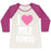Virgin Teez  Baseball Tee Women's Tri-Blend Baseball Tee / small / Oatmeal / Berry I LOVE POLE FITNESS WOMEN'S TRI-BLEND BASEBALL TEE