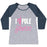 Virgin Teez  Baseball Tee Women's Tri-Blend Baseball Tee / small / Athletic Gray / Navy I LOVE POLE FITNESS WOMEN'S TRI-BLEND BASEBALL TEE
