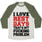 Virgin Teez  Baseball Tee Unisex Tri-Blend Baseball Tee / small / Oatmeal / Moss I LOVE REST DAYS THAT'S MY F***ING PROBLEM UNISEX TRI-BLEND BASEBALL TEE