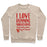 Virgin Teez  Pullover Crewneck Sweatshirt / x-small / Heathered Oatmeal I LOVE RUNNING MARATHONS ESPECIALLY WHEN THEY'RE OVER CREWNECK SWEATSHIRT