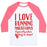 Virgin Teez  Baseball Tee Unisex Classic Baseball Tee / x-small / White/Neon Pink I LOVE RUNNING MARATHONS ESPECIALLY WHEN THEY'RE OVER UNISEX CLASSIC BASEBALL TEE