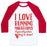 Virgin Teez  Baseball Tee Unisex Classic Baseball Tee / x-small / White/Red I LOVE RUNNING MARATHONS ESPECIALLY WHEN THEY'RE OVER UNISEX CLASSIC BASEBALL TEE