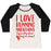 Virgin Teez  Baseball Tee Women's Tri-Blend Baseball Tee / small / Oatmeal / Black I LOVE RUNNING MARATHONS ESPECIALLY WHEN THEY'RE OVER WOMEN'S TRI-BLEND BASEBALL TEE
