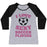 Virgin Teez  Baseball Tee Women's Tri-Blend Baseball Tee / small / Athletic Gray / Black I LOVE SEXY SOCCER PLAYERS WOMEN'S TRI-BLEND BASEBALL TEE