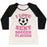 Virgin Teez  Baseball Tee Women's Tri-Blend Baseball Tee / small / Oatmeal / Black I LOVE SEXY SOCCER PLAYERS WOMEN'S TRI-BLEND BASEBALL TEE
