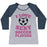 Virgin Teez  Baseball Tee Women's Tri-Blend Baseball Tee / small / Athletic Gray / Navy I LOVE SEXY SOCCER PLAYERS WOMEN'S TRI-BLEND BASEBALL TEE