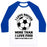 Virgin Teez  Baseball Tee Unisex Classic Baseball Tee / x-small / White/Blue I LOVE SOCCER MORE THAN FOOD UNISEX CLASSIC BASEBALL TEE