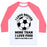Virgin Teez  Baseball Tee Unisex Classic Baseball Tee / x-small / White/Neon Pink I LOVE SOCCER MORE THAN FOOD UNISEX CLASSIC BASEBALL TEE