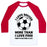 Virgin Teez  Baseball Tee Unisex Classic Baseball Tee / x-small / White/Red I LOVE SOCCER MORE THAN FOOD UNISEX CLASSIC BASEBALL TEE