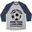 Virgin Teez  Baseball Tee Unisex Tri-Blend Baseball Tee / small / Athletic Gray / Navy I LOVE SOCCER MORE THAN FOOD UNISEX TRI-BLEND BASEBALL TEE