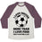 Virgin Teez  Baseball Tee Unisex Tri-Blend Baseball Tee / small / Oatmeal / Maroon I LOVE SOCCER MORE THAN FOOD UNISEX TRI-BLEND BASEBALL TEE