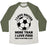 Virgin Teez  Baseball Tee Unisex Tri-Blend Baseball Tee / small / Oatmeal / Moss I LOVE SOCCER MORE THAN FOOD UNISEX TRI-BLEND BASEBALL TEE