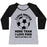 Virgin Teez  Baseball Tee Women's Tri-Blend Baseball Tee / small / Athletic Gray / Black I LOVE SOCCER MORE THAN FOOD WOMEN'S TRI-BLEND BASEBALL TEE