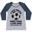 Virgin Teez  Baseball Tee Women's Tri-Blend Baseball Tee / small / Athletic Gray / Navy I LOVE SOCCER MORE THAN FOOD WOMEN'S TRI-BLEND BASEBALL TEE