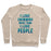 Virgin Teez  Pullover Crewneck Sweatshirt / x-small / Heathered Oatmeal I LOVE SWIMMING MORE THAN I LOVE PEOPLE CREWNECK SWEATSHIRT