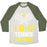 Virgin Teez  Baseball Tee Unisex Tri-Blend Baseball Tee / small / Oatmeal / Moss I LOVE TENNIS PLAYERS UNISEX TRI-BLEND BASEBALL TEE