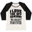 Virgin Teez  Baseball Tee Women's Tri-Blend Baseball Tee / small / Oatmeal / Black I LOVE THE OFF SEASON NO HOCKEY FAN EVER WOMEN'S TRI-BLEND BASEBALL TEE