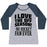 Virgin Teez  Baseball Tee Women's Tri-Blend Baseball Tee / small / Athletic Gray / Navy I LOVE THE OFF SEASON NO HOCKEY FAN EVER WOMEN'S TRI-BLEND BASEBALL TEE