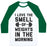 Virgin Teez  Baseball Tee Unisex Classic Baseball Tee / x-small / White/Dark Green I LOVE THE SMELL OF WEIGHTS IN THE MORNING UNISEX CLASSIC BASEBALL TEE