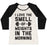 Virgin Teez  Baseball Tee Women's Tri-Blend Baseball Tee / small / Oatmeal / Black I LOVE THE SMELL OF WEIGHTS IN THE MORNING WOMEN'S TRI-BLEND BASEBALL TEE