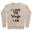 Virgin Teez  Pullover Crewneck Sweatshirt / x-small / Heathered Oatmeal I LOVE THE WEIGH I AM CREWNECK SWEATSHIRT
