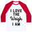 Virgin Teez  Baseball Tee Unisex Classic Baseball Tee / x-small / White/Red I LOVE THE WEIGH I AM UNISEX CLASSIC BASEBALL TEE