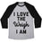 Virgin Teez  Baseball Tee Unisex Tri-Blend Baseball Tee / small / Athletic Gray / Black I LOVE THE WEIGH I AM UNISEX TRI-BLEND BASEBALL TEE