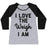 Virgin Teez  Baseball Tee Women's Tri-Blend Baseball Tee / small / Athletic Gray / Black I LOVE THE WEIGH I AM WOMEN'S TRI-BLEND BASEBALL TEE